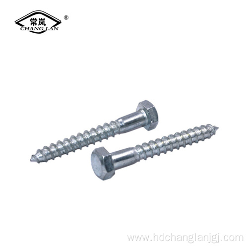 carbon steel hexagon wooden screw,din571 m8*70